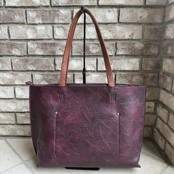 EMPIRE 3 PC TOTE CROSSBODY WRISTLET SET WOMEN'S BAG BurgundyTravel Vacation - Picture 5 of 16